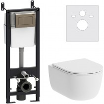 Комплект Damixa Sirius DX86.IS10151.1700 кнопка смыва хром