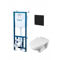 Комплект Santek Бореаль 1WH501775 кнопка черная матовая