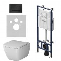 Комплект унитаз с инсталляцией Am.Pm IS100238.901701 кнопка черная матовая, механическое управление Комплект унитаз с инсталляцией Am.Pm IS100238.901701 кнопка черная матовая, механическое управление