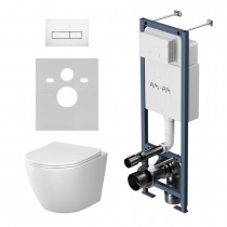 Комплект унитаз с инсталляцией Am.Pm IS110301.801900 кнопка белая глянцевая, механическое управление Комплект унитаз с инсталляцией Am.Pm IS110301.801900 кнопка белая глянцевая, механическое управление