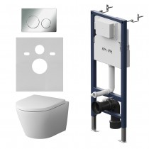 Комплект унитаз с инсталляцией Am.Pm IS90151.741701 кнопка хром глянцевая, механическое управление Комплект унитаз с инсталляцией Am.Pm IS90151.741701 кнопка хром глянцевая, механическое управление