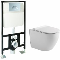 Комплект унитаз подвесной+Инсталляция SantiLine с кнопкой хром овал SL-5005+SL-01 Комплект унитаз подвесной+Инсталляция SantiLine с кнопкой хром овал SL-5005+SL-01