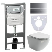Комплект Унитаз подвесной Metropol Rimless CN4002 + шумоизоляционная панель для инсталляции CN1000 + система инсталляции для унитазов Ceramica Nova Envision с кнопкой смыва Flat цвет хром матовый, креплениями CN1002M Комплект Унитаз подвесной Metropol Rimless CN4002 + шумоизоляционная панель для инсталляции CN1000 + система инсталляции для унитазов Ceramica Nova Envision с кнопкой смыва Flat цвет хром матовый, креплениями CN1002M