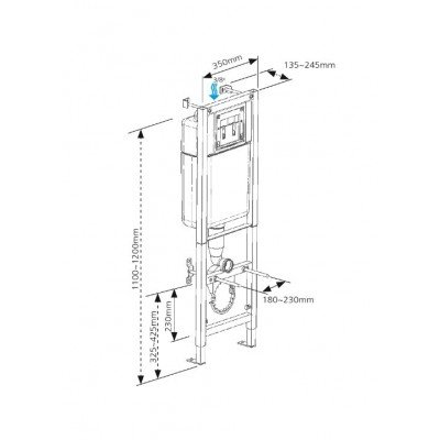Комплект Унитаз подвесной Taliente Amato AM25010 + инсталляция Siamp 10011945 + панель управления белая 31191010-2