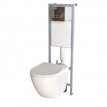 Комплект Унитаз подвесной Taliente Amato AM25010 + инсталляция Siamp 10011946 с кнопкой смыва Smarty хром глянцевый Комплект Унитаз подвесной Taliente Amato AM25010 + инсталляция Siamp 10011946 с кнопкой смыва Smarty хром глянцевый