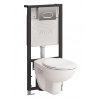 Комплект VitrA Normus 9773B003-7203 кнопка матовый хром