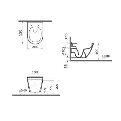 Комплект VitrA S50 9003B003-7201 кнопка хром-9
