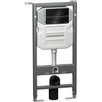Система инсталляции для унитазов Ceramica Nova Envision Flat CN1002B кнопка черная матовая