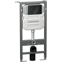 Система инсталляции для унитазов Ceramica Nova Envision Round CN1001B кнопка черная матовая