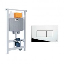 Система инсталляции для унитазов Oli Oli74 09892 OLP с кнопкой смыва, глянец хром Система инсталляции для унитазов Oli Oli74 09892 OLP с кнопкой смыва, глянец хром