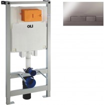 Система инсталляции для унитазов OLI Oli 80 300572mGM00 с кнопкой смыва, хром глянец Система инсталляции для унитазов OLI Oli 80 300572mGM00 с кнопкой смыва, хром глянец