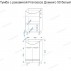 Тумба с раковиной Francesca Доминго 50 белый, с подсветкой (2 дв.,ум. Уют 50)--small-5