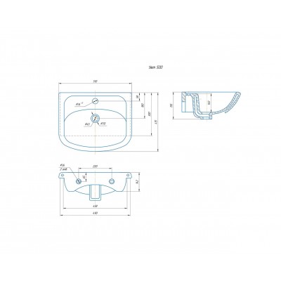 Комплект мебели для ванной комнаты Francesca Империя 50, левый-5