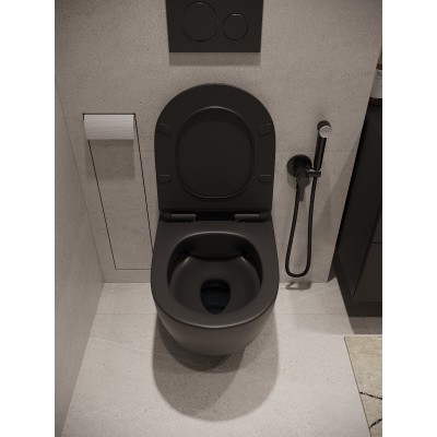 Комплект унитаза с инсталляцией Agger ATI03144+APB144, кнопка смыва черная-9