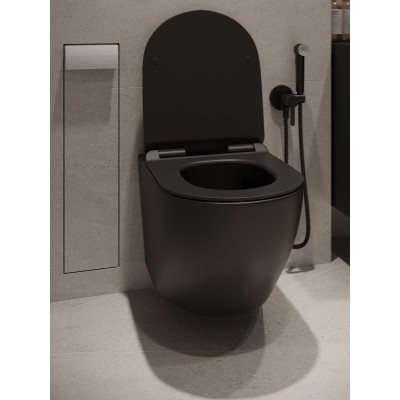 Комплект унитаза с инсталляцией Agger ATI03144+APB244, кнопка смыва черная-8