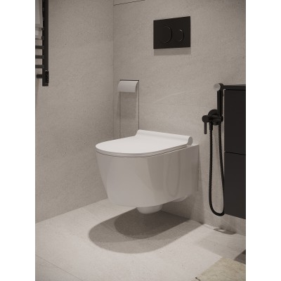 Комплект унитаза с инсталляцией Agger ATI05100+APB144, кнопка смыва черная-6