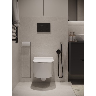 Комплект унитаза с инсталляцией Agger ATI05100+APB144, кнопка смыва черная-7