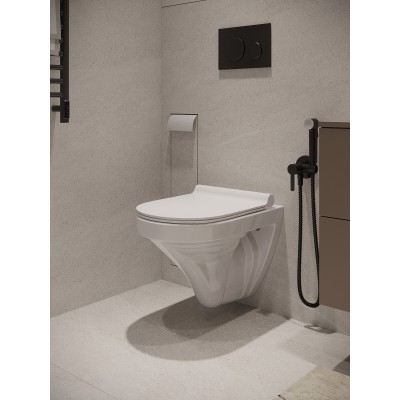 Комплект унитаза с инсталляцией Agger ATI06100+APB144, кнопка смыва черная-4