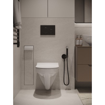 Комплект унитаза с инсталляцией Agger ATI06100+APB144, кнопка смыва черная-5