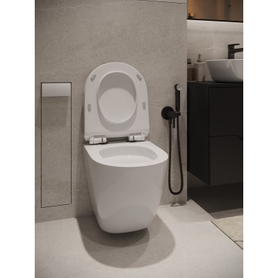 Комплект унитаза с инсталляцией Agger ATI09150+APB100, кнопка смыва хром-10