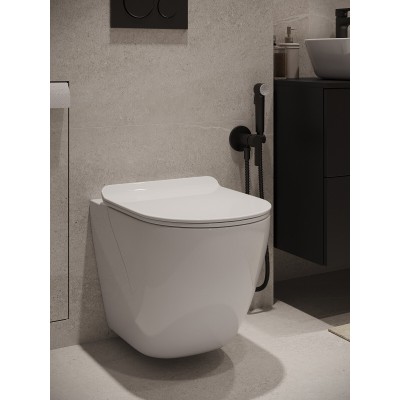 Комплект унитаза с инсталляцией Agger ATI09150+APB144, кнопка смыва черная-5