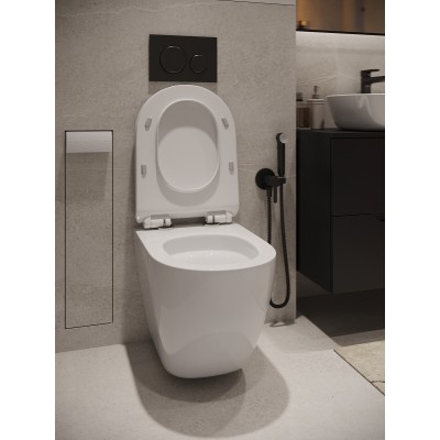 Комплект унитаза с инсталляцией Agger ATI09150L+APB144, кнопка смыва черная-7