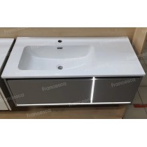 Тумба с раковиной Francesca Avanti Panda 100, DR-02-100, подвесная, с подсветкой, серая Тумба с раковиной Francesca Avanti Panda 100, DR-02-100, подвесная, с подсветкой, серая