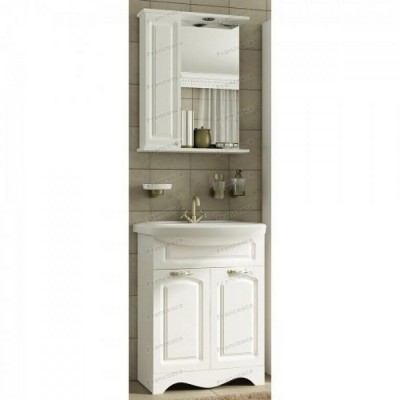 Тумба с раковиной Francesca Империя 60 с 2 дверцами белый (ум. Уют 60) с подсветкой-3