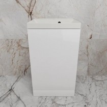 Тумба с раковиной Style Line Моно 50, напольная, белый глянец, раковина кварц жасмин