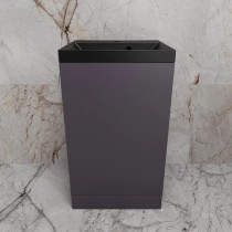 Тумба с раковиной Style Line Моно 50, напольная, графит нубук раковина кварц антрацит