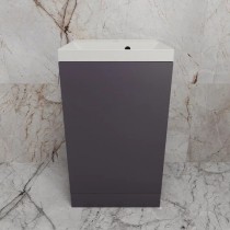 Тумба с раковиной Style Line Моно 50, напольная, графит нубук раковина кварц жасмин