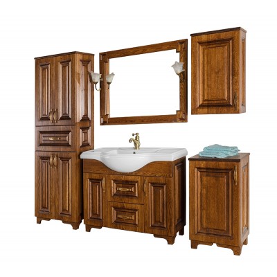 Тумба с раковиной Vod-ok Дубэлла 120 напольная, орех-9