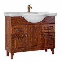 Тумба с раковиной Vod-ok Дубини 105 напольная, орех