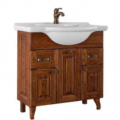 Тумба с раковиной Vod-ok Дубини 85 напольная, орех