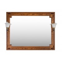 Зеркало Vod-ok Дубэлла 105, со светильником, орех Зеркало Vod-ok Дубэлла 105, со светильником, орех