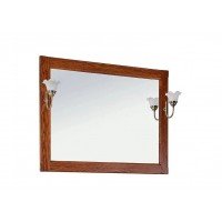 Зеркало Vod-ok Дубини 85, со светильником, орех