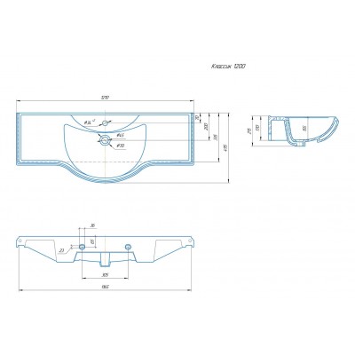 Комплект мебели для ванной комнаты Francesca Империя 120-6