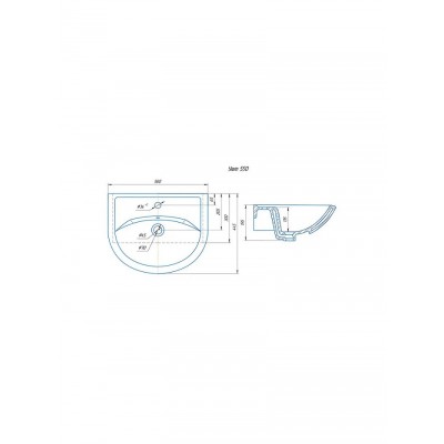 Комплект мебели для ванной комнаты Francesca Империя 55, левый-5