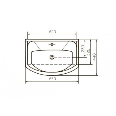Комплект мебели для ванной комнаты Francesca Империя 65, с ящиками, правый-4