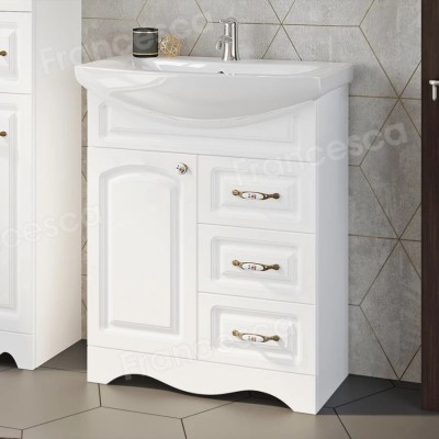 Комплект мебели для ванной комнаты Francesca Империя 70, с ящиками, правый-2