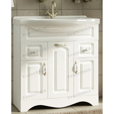 Комплект мебели для ванной комнаты Francesca Империя 75, с ящиками, правый-2