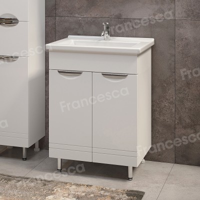 Тумба с раковиной Francesca Доминго 60 2 двери, с подсветкой (ум. Миранда 60)-2