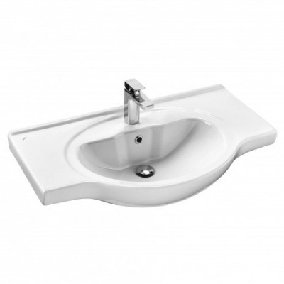 Тумба с раковиной Francesca Империя 85 белый (2ящ. + 3 дв. ум. Сенеж 87) с подсветкой-4