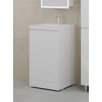 Тумба с раковиной Style Line Батлер 50 Люкс Plus, напольная, антискрейч белый глянец Тумба с раковиной Style Line Батлер 50 Люкс Plus, напольная, антискрейч белый глянец