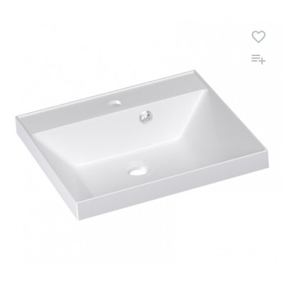 Тумба с раковиной Style Line Батлер 50 Люкс Plus, напольная, антискрейч белый глянец-4