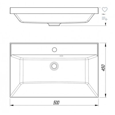 Тумба с раковиной Style Line Батлер 50 Люкс Plus, напольная, антискрейч белый глянец-5
