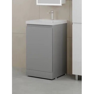 Тумба с раковиной Style Line Батлер 50 Люкс Plus, напольная, серый антискрейч