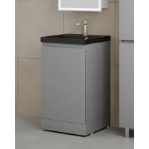 Тумба с раковиной Style Line Батлер 50 Люкс Plus, напольная, серый антискрейч, раковина кварц антрацит Тумба с раковиной Style Line Батлер 50 Люкс Plus, напольная, серый антискрейч, раковина кварц антрацит