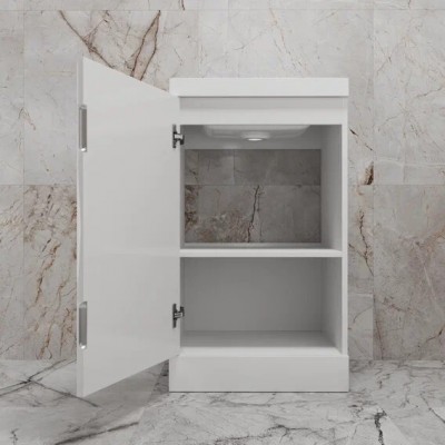 Тумба с раковиной Style Line Моно 50, напольная, белый глянец-4