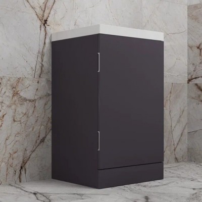 Тумба с раковиной Style Line Моно 50, напольная, графит нубук-1